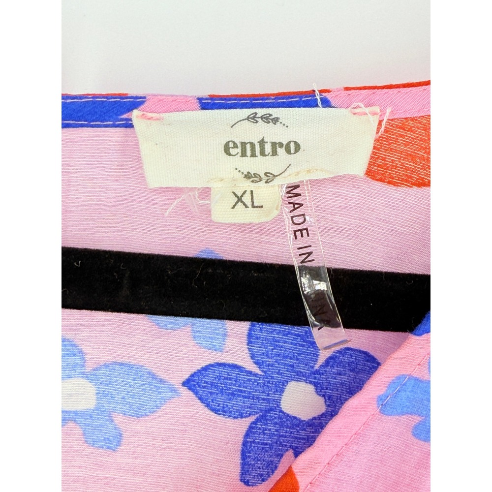 Y2k Entro Pink Floral Tiered Oversized Babydoll Dress Retro Girlhoodcore XL Brig - Picture 2 of 10